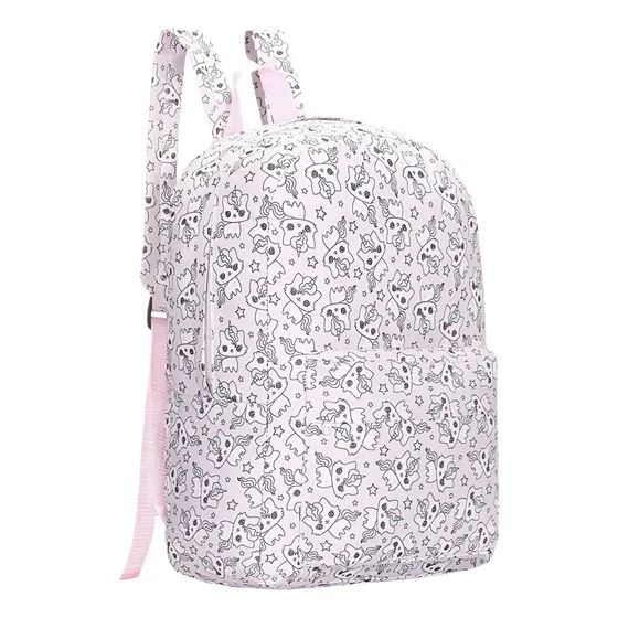 Mochila Target Urbana Niñas 17l Polyester Gatitos Rosa Color 158401 Diseño De La Tela Liso