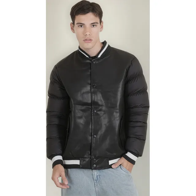 Campera Hombre Inflada Bomber Combinada Importada Abrigo