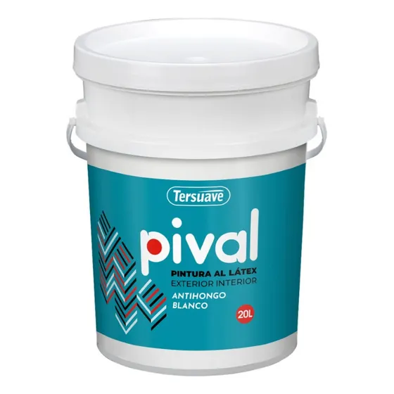 Pintura Latex Interior Exterior Pival De 20l Tersuave Color Blanco