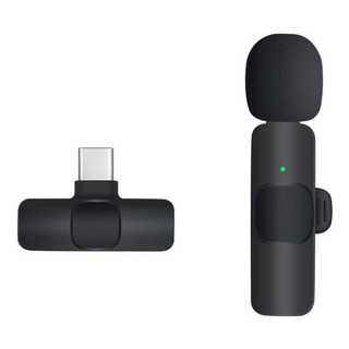 Microfone Para Celular Lapela Sem Fio Plug And Play Tipo C Microfone Para Celular Lapela Sem Fio Plug And Play Tipo C