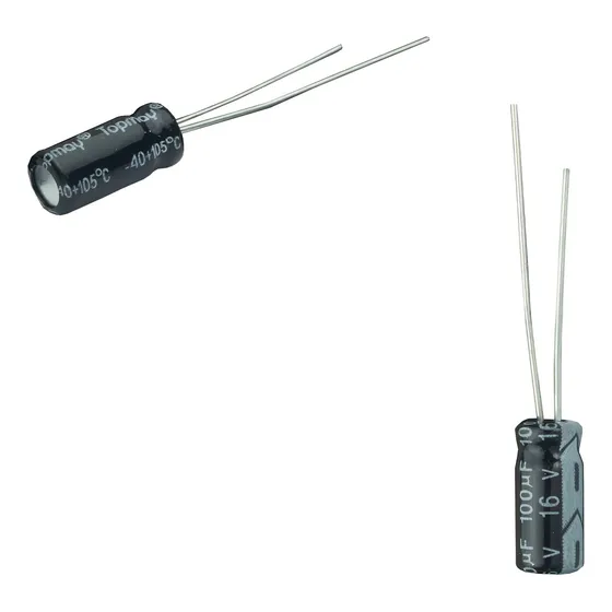 50x Capacitor Eletrolítico 100uf X 16v 105º Kit C/50 Peças - ChipSCE