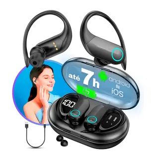Fone De Ouvido Bluetooth 5.3 Tws Sem Fio Esportivo CompatĂvel Com iPhone Samsung Xiaomi Motorola Tipo Gancho Marca Podevirtem Fone De Ouvido Bluetooth 5.3 Tws Sem Fio Esportivo CompatĂvel Com iPhone Samsung Xiaomi Motorola Tipo Gancho Marca Podevirtem