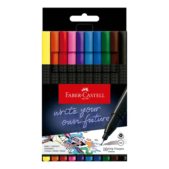 Marcador Grip Finepen X10 Faber-castell