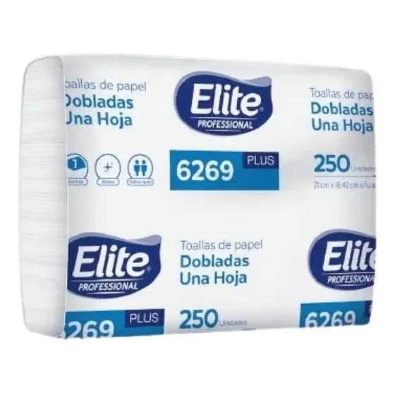 Toallas Intercaladas Elite Plus S/h Caja 10 X 250 Un (6269)
