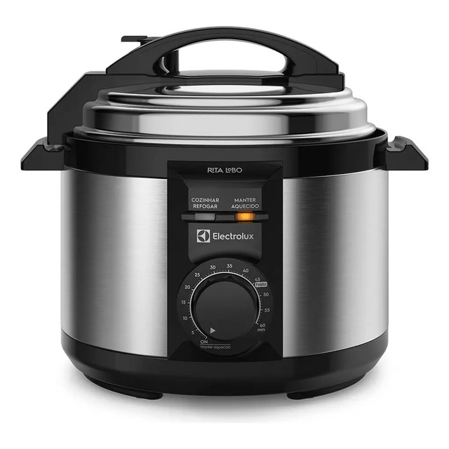 Panela De Pressão Elétrica Electrolux Por Rita Lobo 3l Preta Efficient C/ Timer (pce15) Pr... Panela De Pressão Elétrica Electrolux Por Rita Lobo 3l Preta Efficient C/ Timer (pce15) Pr...