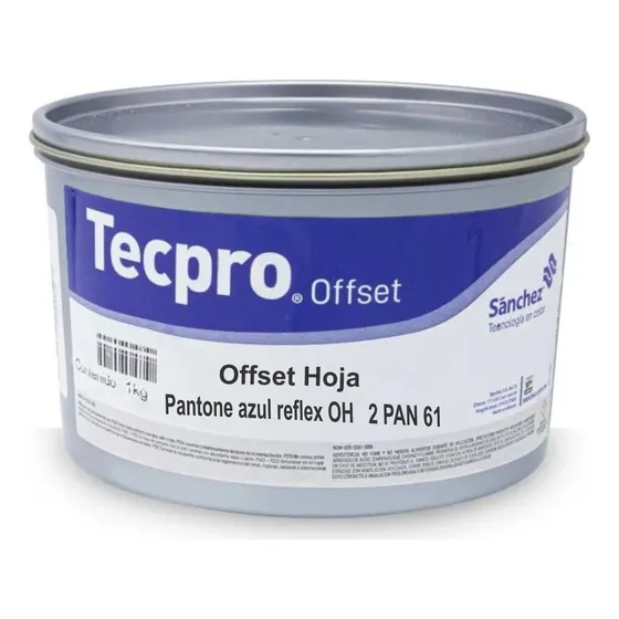 Tinta Offset Azul Reflex Pantone 2-pan-61 Sánchez 1 Kilo