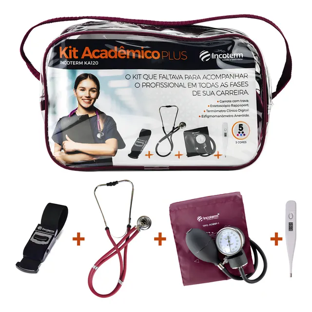 Kit Acadêmico Ka 120 Plus Incoterm Cor Bordô