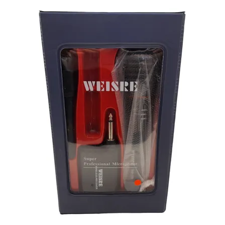 Micrófono Inalámbrico Alámbrico Estuche + Pilas Weisre