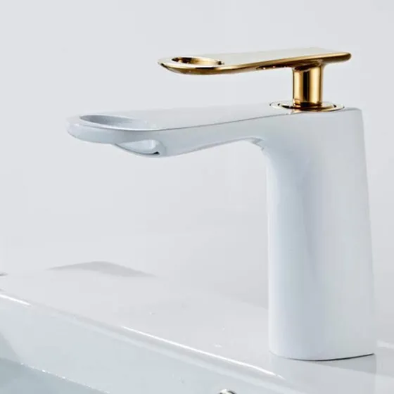 Grifo Mezclador Lavabo Cascada Laton Caliente Frio Una Sola
