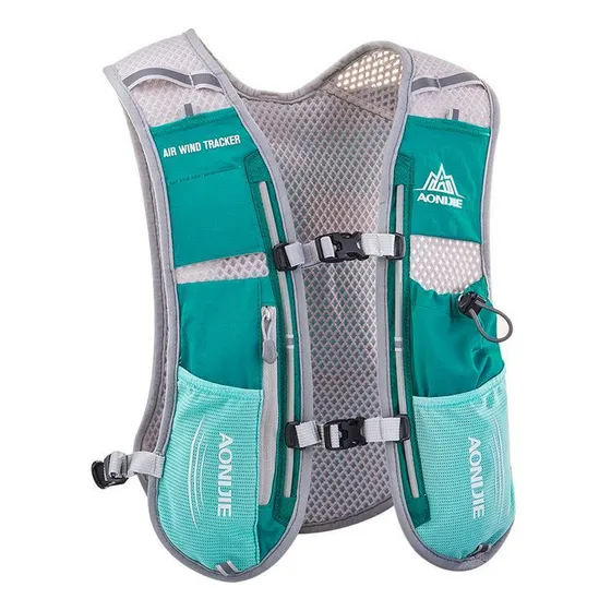 Chaleco Hidratacion Mochila Running Trekking Aonijie 5 Lts Color Verde Agua
