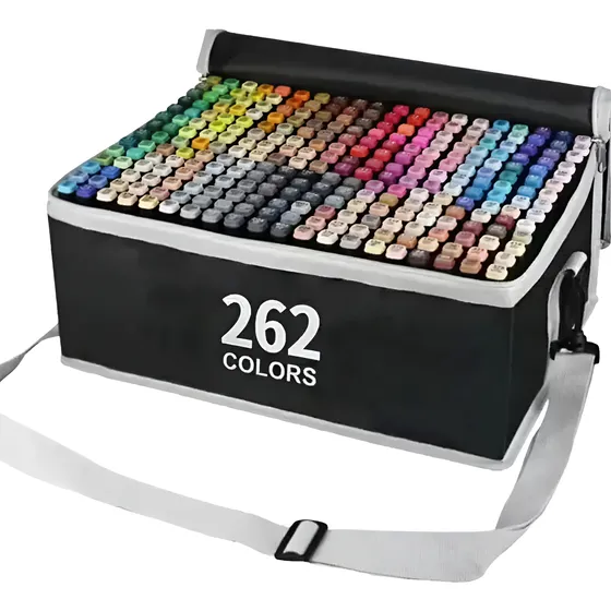 Marcadores Doble Punta Touch X262 Con Base + Bolso Y Tirante
