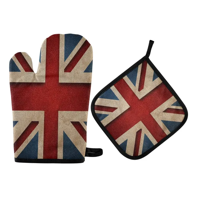 London Union Jack Juego Guante Horno Agarradera Cocina