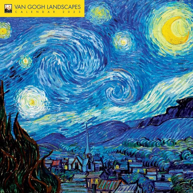 Calendario De Pared Con Paisajes De Vincent Van Gogh 2023 Ar