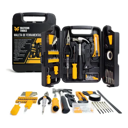 Kit Jogo De Ferramentas 142 Peças Fasterr Com Maleta