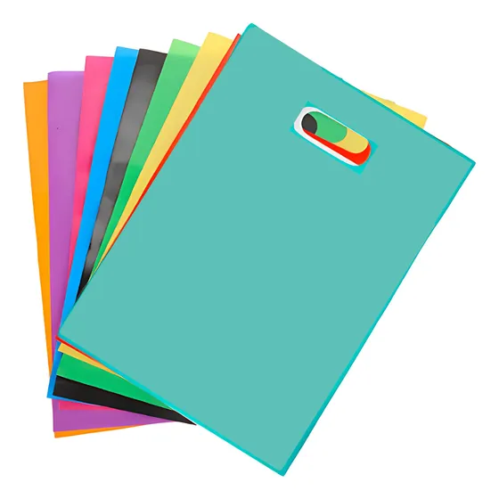 Kit 100 Un Sacolas Plásticas Boca Palhaço 30x40 Alça Vazada