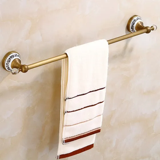 Toallero Baño Montado Pared Todo Cobre Europeo Antiguo Barra