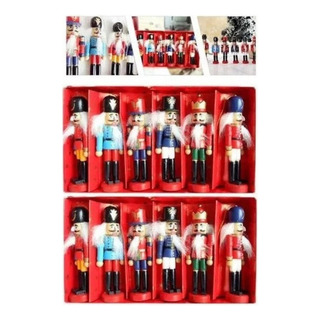 12 Bonecos De Soldado Quebra-nozes De Natal. Y 12 Bonecos De Soldado Quebra-nozes De Natal. Y