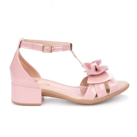 Sandalia Infantil Feminina Menina Salto Baixo Festa Elegante