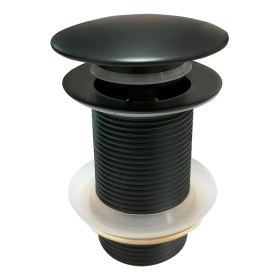 Valvula  De Lavatorio Negro Mate Tip Top Click Clak 1.1/4 
