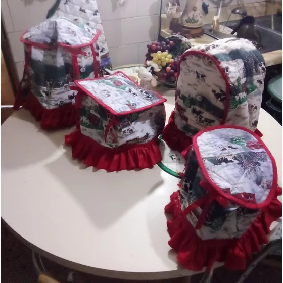 Lencería De Cocina Set De 8 Piezas Variado Motivo Navideño.