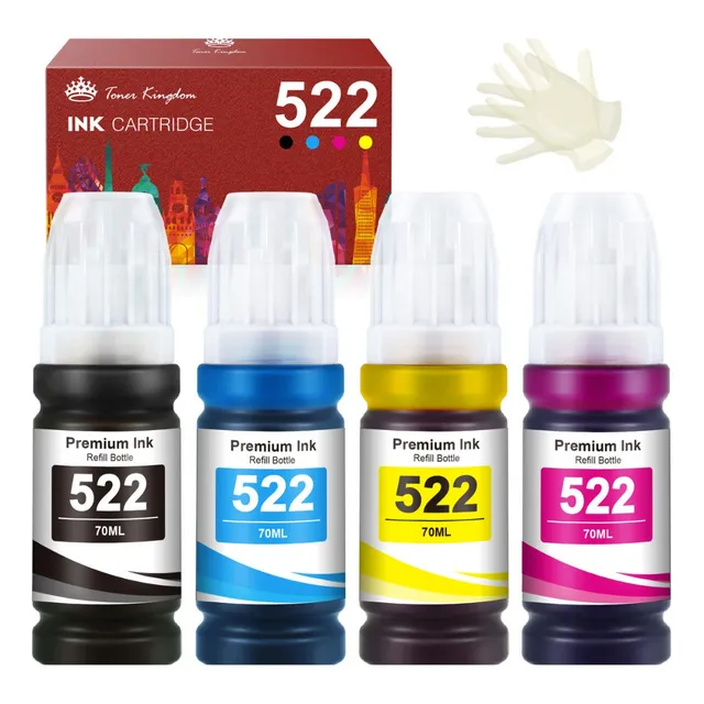 4 Cartucho De Tinta Para Epso N Ecotank Et-2803 Et-4800 Et11