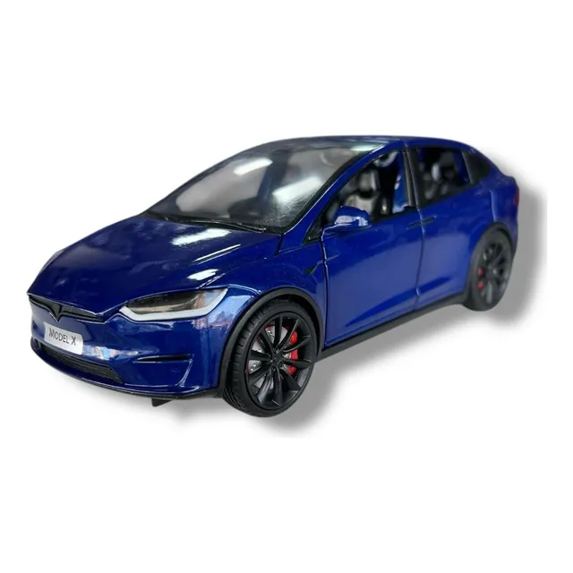 Miniatura Carro Tesla Model X 1/24 Som/luz De Metal Coleção