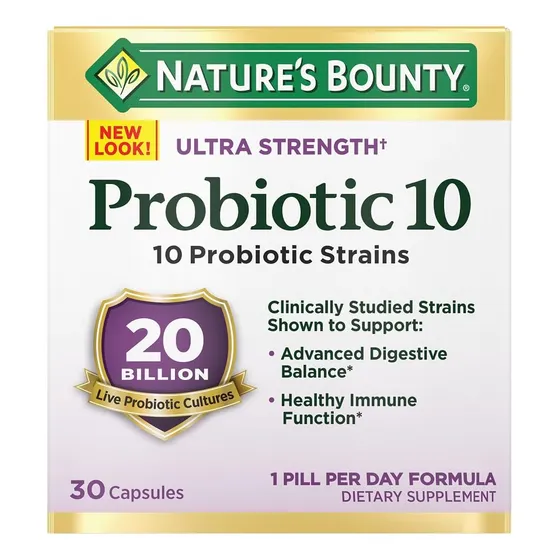 Suplemento Nature's Bounty Probiotic 10% Ultra Strength 30 C