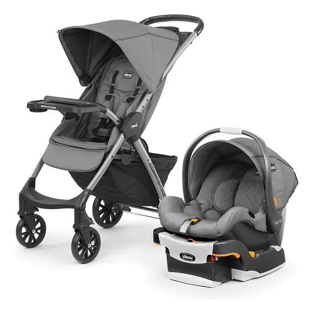 Chicco Carriola Mini Bravo Plus Travel System Slate, Gris Color Gris oscuro Chasis Negro