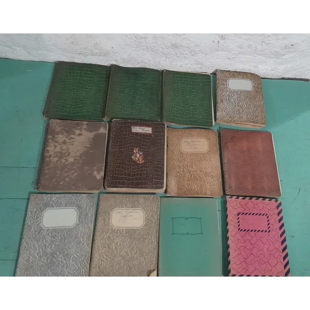 Antiguo Vintage Set 12 Cuadernos Escolar Liceal 1959 1960