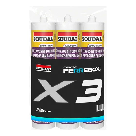 X 3 Adhesivo Montaje Profesional 280ml | Soudal