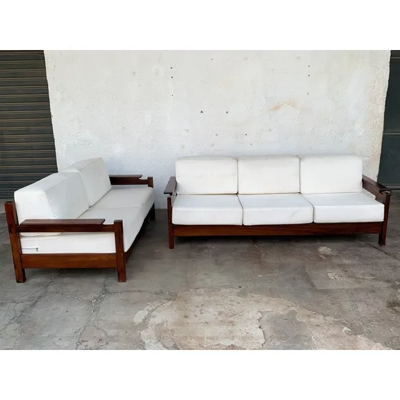 Conjunto Sofa Antigo Design Anos 60 Jacaranda