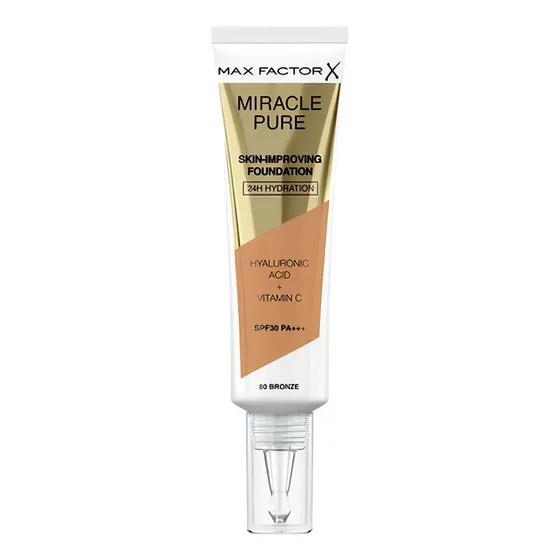 Base de maquillaje líquida Max Factor Miracle Pure Miracle Cure Foundation SPF30 Base de maquillaje en liquido Max Factor Miracle Pure Miracle Cure Foundation SPF30 tono 45 warm almond - 30mL tono 80 