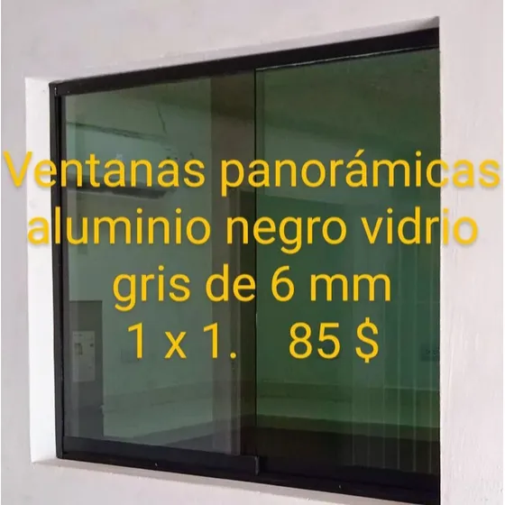 Ventanas Panorámica Aluminio Y Vidrio Gris Bronce 6 Mm