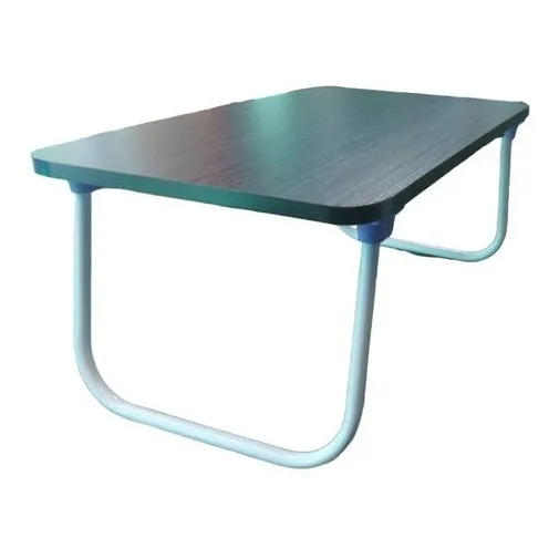 Mesa Portatil Negra Laptop Plegable Maderada Ajustable Cama