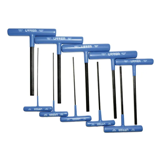 Juego Llaves Cortas T Ergonómicas, Métricas, 10 Pz Urrea. Color Plateado