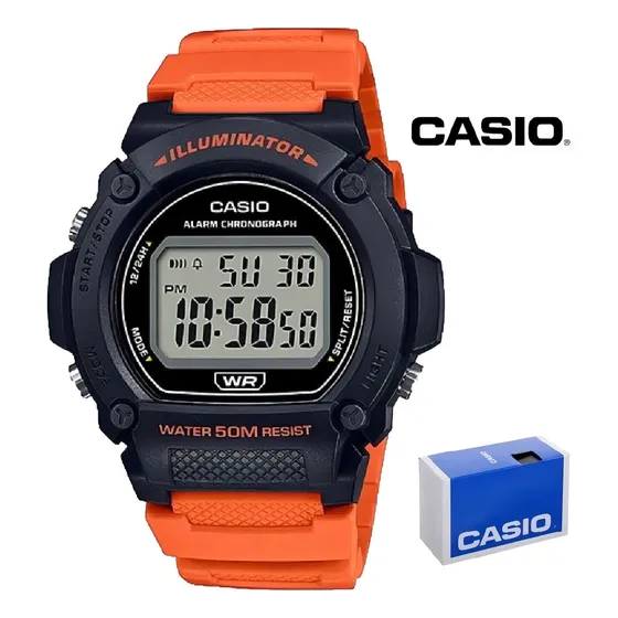 Reloj Casio W-219h-4avcf Illuminator Cronógrafo-negro