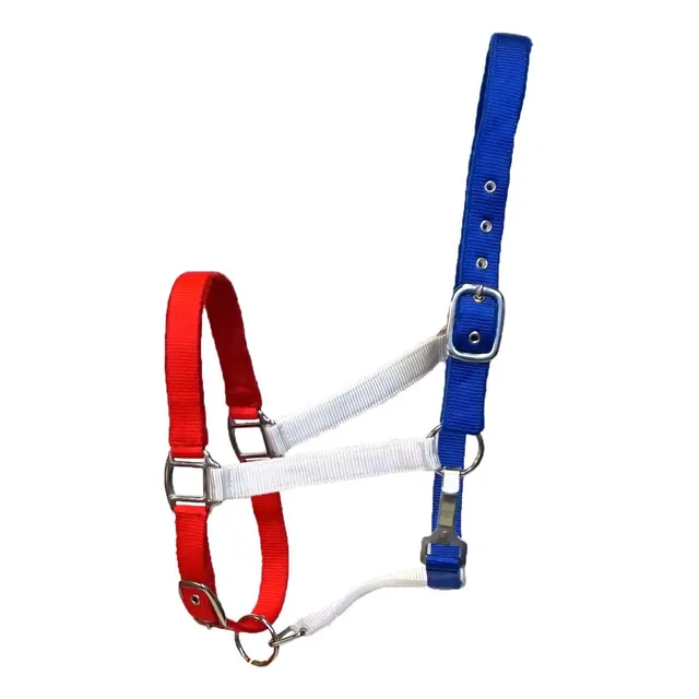 Halter Acolchado Forro Polar Nailon Rojo Blanco Azul