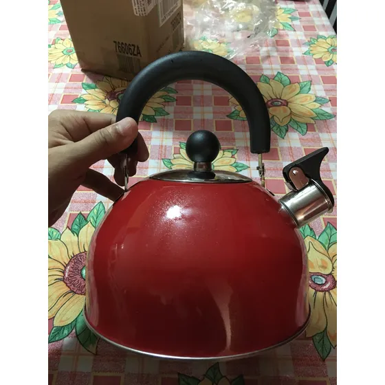 Tetera De 2.5 Litros De Acero Inoxidable Roja Fine Casa