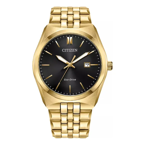 Citizen Corso Black Dial Stainless Bm7333-85e ..... Dcmstore Correa Oro Bisel Oro Fondo Negro