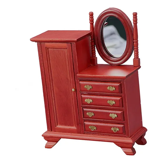 1:12 1/12 Muebles De Casa De Muñecas Maquillaje Rojo