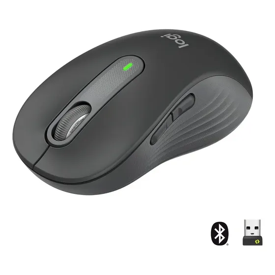 Mouse sem fio de grafite Logitech M650 Signature