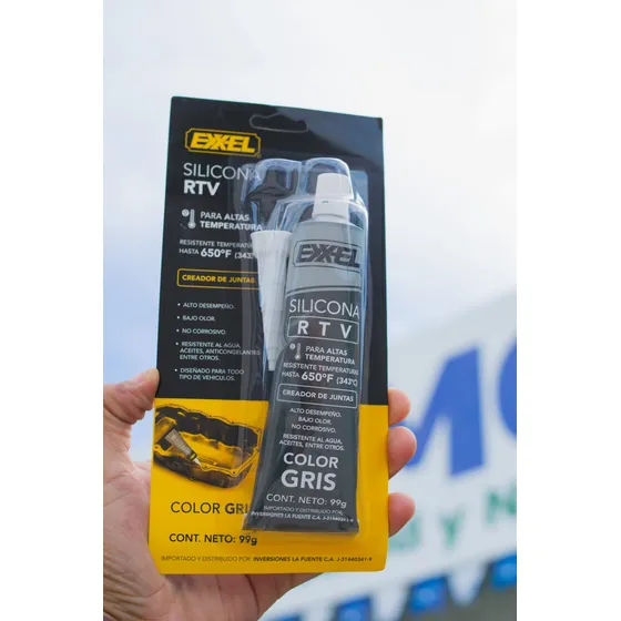Silicón Rtv Automotriz Gris 99gr, Marca Exxel. Tienda Física