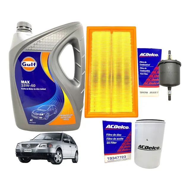 Kit Service Aceite 15w40 + 3 Filtros Gol Power Gol 1.6 1.4