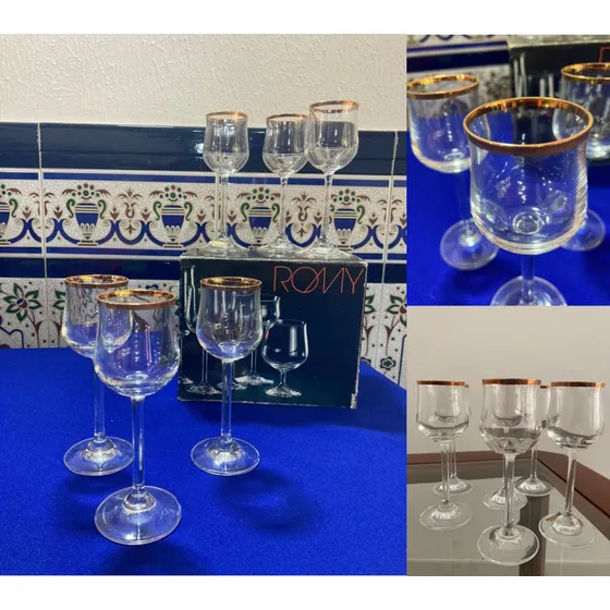 Juego De 6 Copas En Cristal De Bohemia.