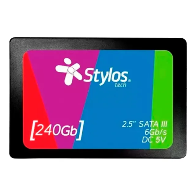 Disco Sólido Interno Ssd Stylos Tech Stmssd2b De 240gb Negro
