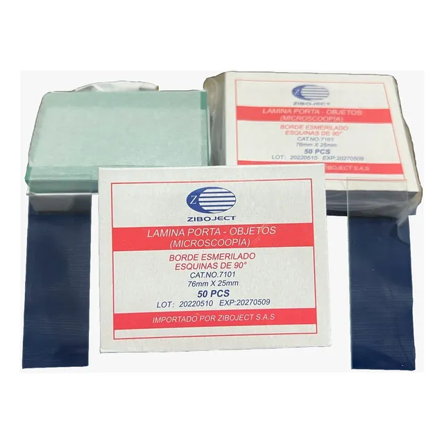 Lamina Portaobjeto 76x25mm Ref.7101 Caja X 50  Ziboject