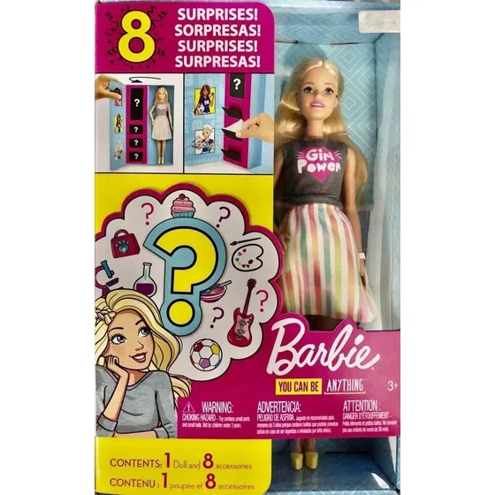 Muñeca Barbie Con 8 Sorpresas Profesiones Yo Quiero Ser