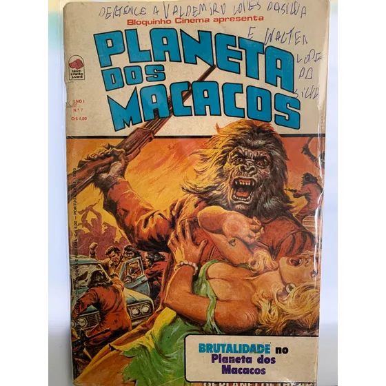 Gibi Planeta Dos Macacos N° 7 - Ano 1975 - Bloch S/a