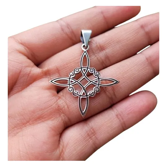 Dije Nudo De Bruja Hecho En Plata 950