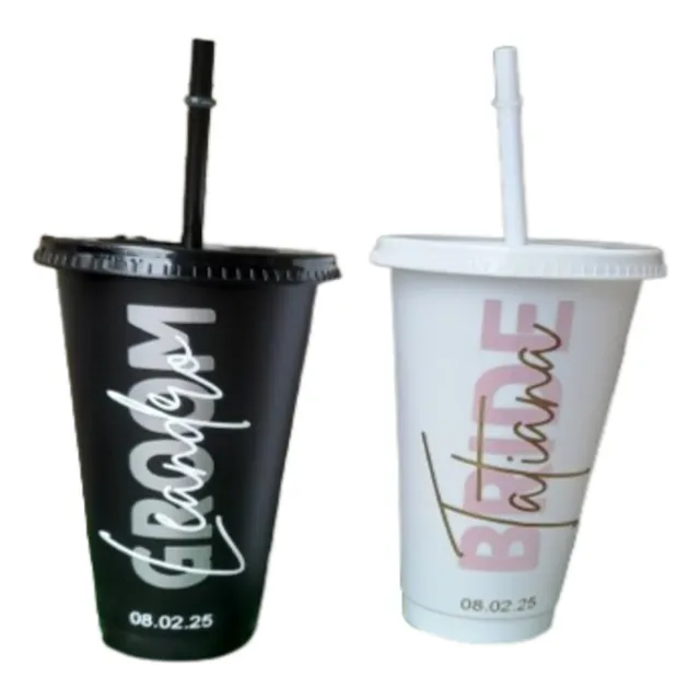 2 Vasos Personalizados Novios/bodas